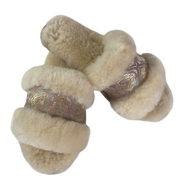 Emu Australia 8 slippers cream Wrenlette warm and fuzzy sheepskin - Picture 3 of 5